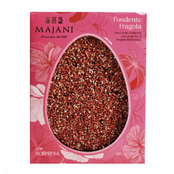 Plato' Cioccolato Majani - Cioccolato Fondente con Granella di Fragole - 250 g