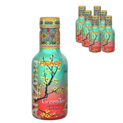 Te' Verde con Miele e Pesca - Arizona - Green Tea with Honey e Peach - 6 x 500 ml