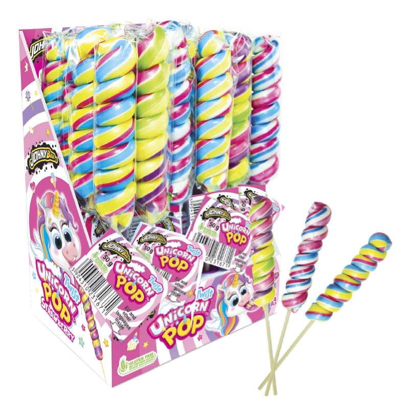 Unicorn Pop Twist - JohnyBee - Lecca Lecca Unicorno - Box Espositore 24 pz x 50g