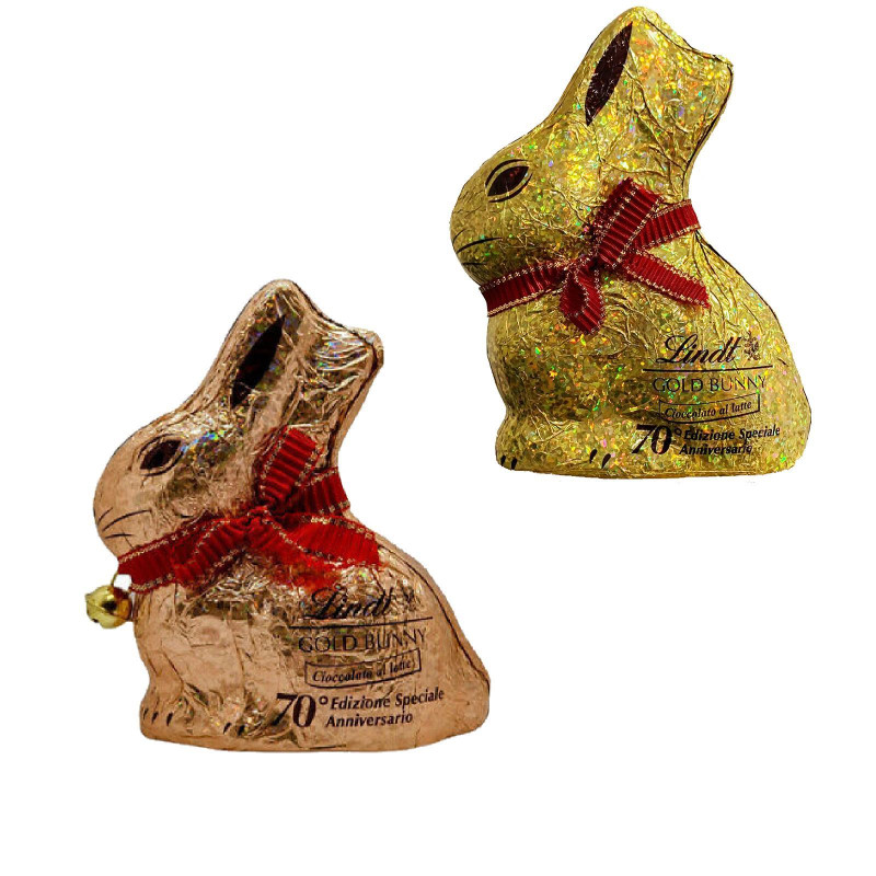 Coniglio Cioccolato al Latte -  Lindt - Gold Bunny 70 Anni - 200 g