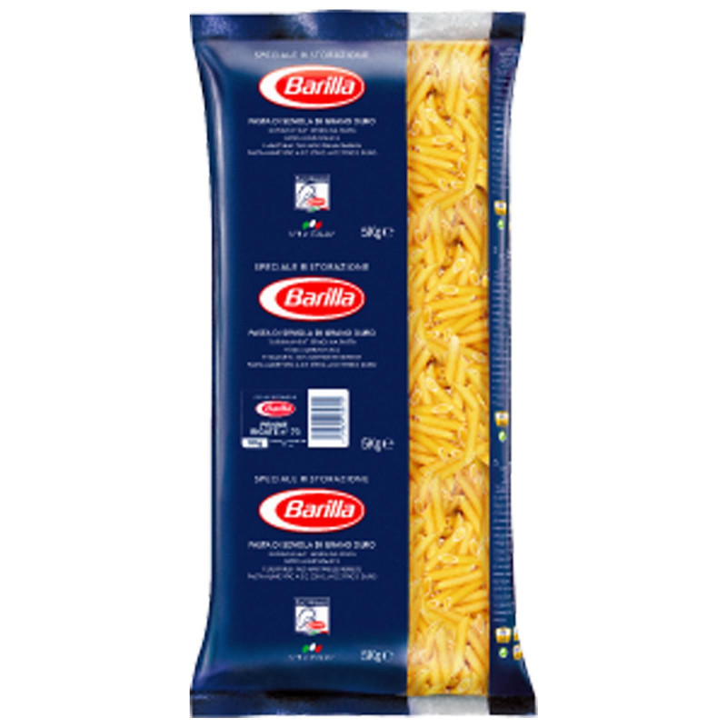 Pasta Barilla - I Classici - Penne Rigate N° 73 - Pacco da 5 Kg FoodService