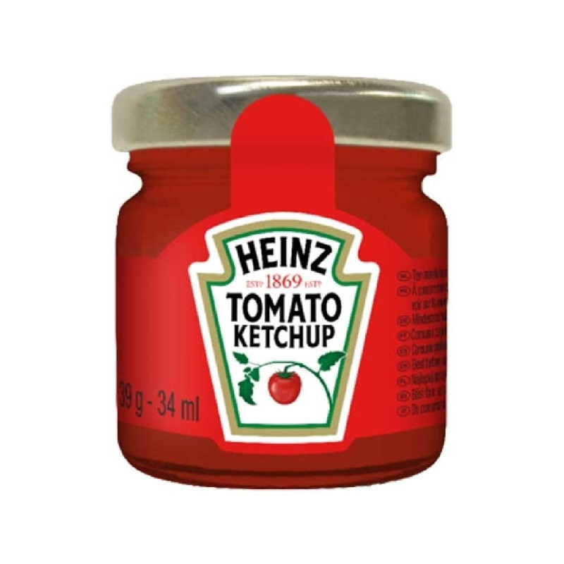 Ketchup Heinz - 80 Barattolini -  Monoporzione Barattolino Vetro - 39 g