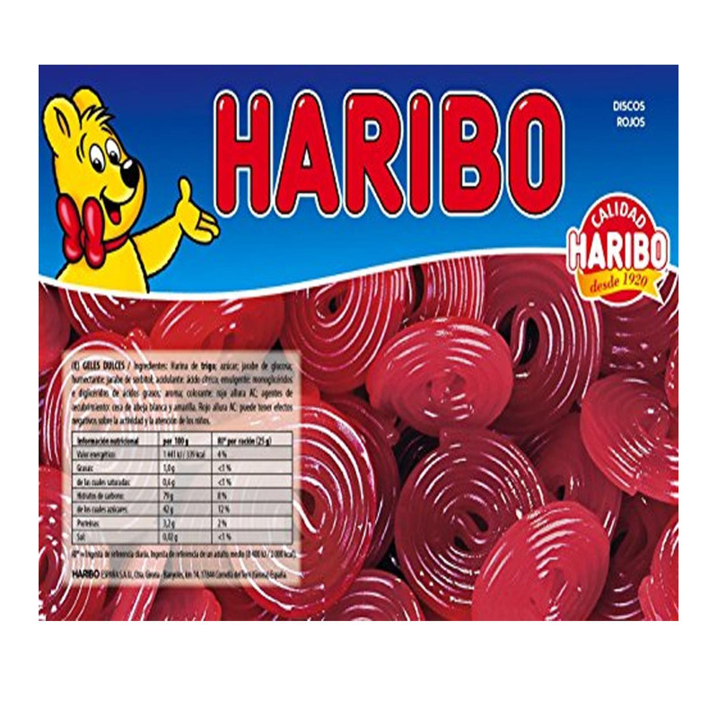 Caramelle Gommose - Haribo - Rotelle Rosse - Gusto Frutta - Busta da 2 Kg