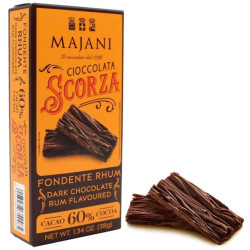 Barretta Majani - Scorza al Rum - Friabile Fondente 60% -...