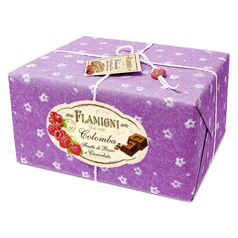 Colomba Flamigni - Frutti Rossi - Con Gocce di Cioccolato  - Incartata a Mano - 1 Kg