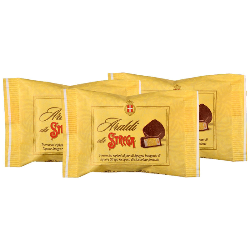 Torroncini Ripieni - Strega Alberti - Araldi Sfuso - Pan di Spagna e Liquore Strega - 1 Kg