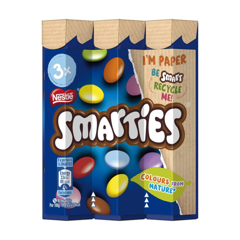 Tubo Confezione - Cioccolatini Smarties - Multipack 3x34 g