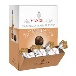 Praline Cioccolato Fondente - Con Crema al Grappa Mangilli - Box...