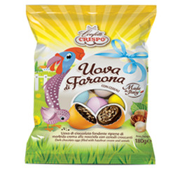 Ovetti Cioccolato Fondente Confettati - Uova di Faraona Crispo - Busta da 180 gr