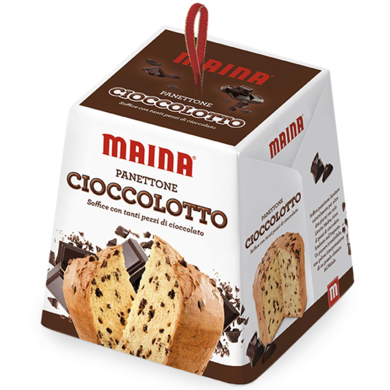 Panettone Maina - Il Cioccolotto Pezzi Cioccolato Fondente - 750 gr