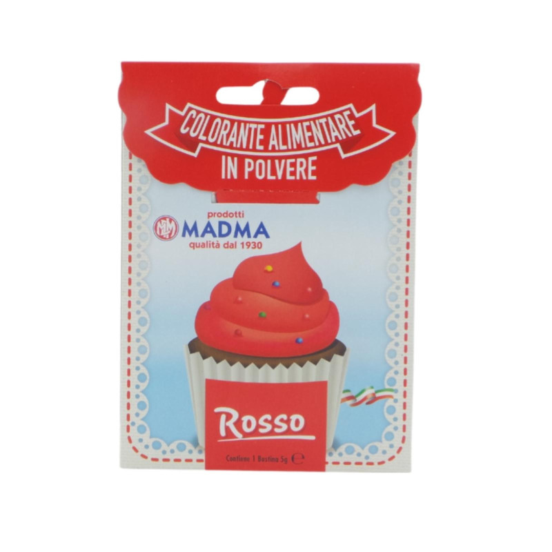 Colorante Alimentare in Polvere - Madma - Rosso - 10 Bustine da 5 g