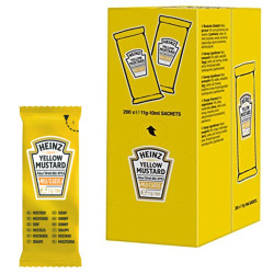 Yellow Mustard - Mostarda Heinz - Monoporzione - 10 ml - Senape - 200 Bustine