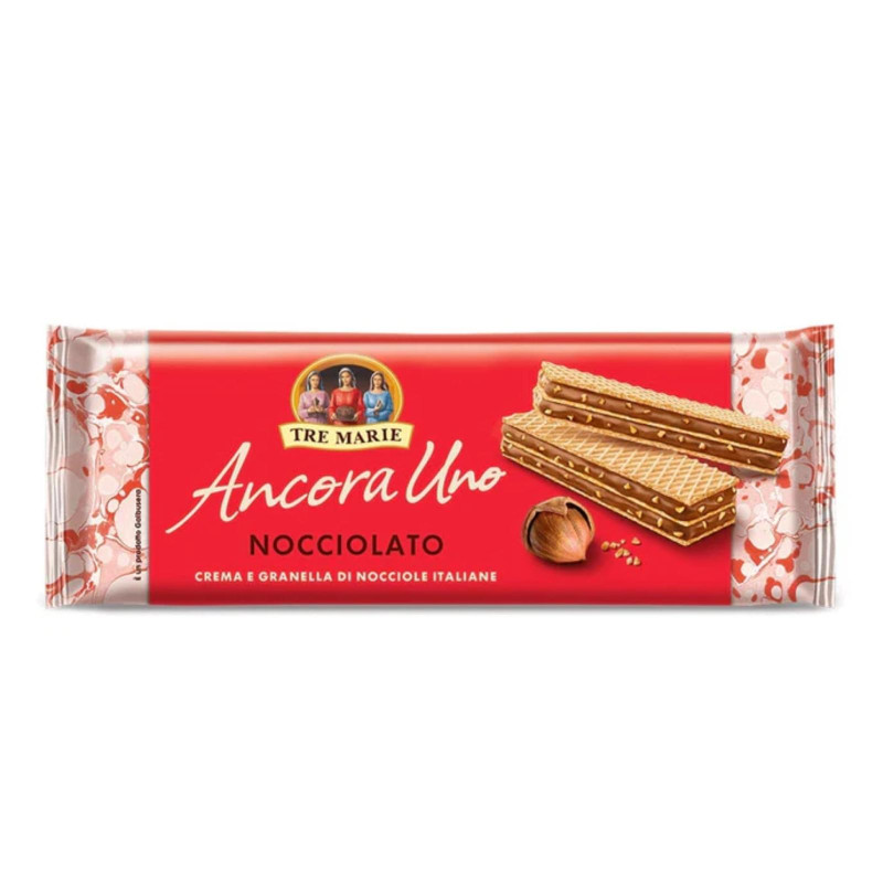 Biscotti Wafer - Tre Marie - Ancora Uno - Nocciolato - Expo da 30 Pezzi da 36 g