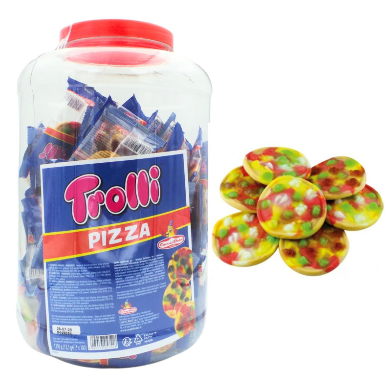 Caramelle Gommose - Candy Pizza - Barattolo da 100 Pezzi