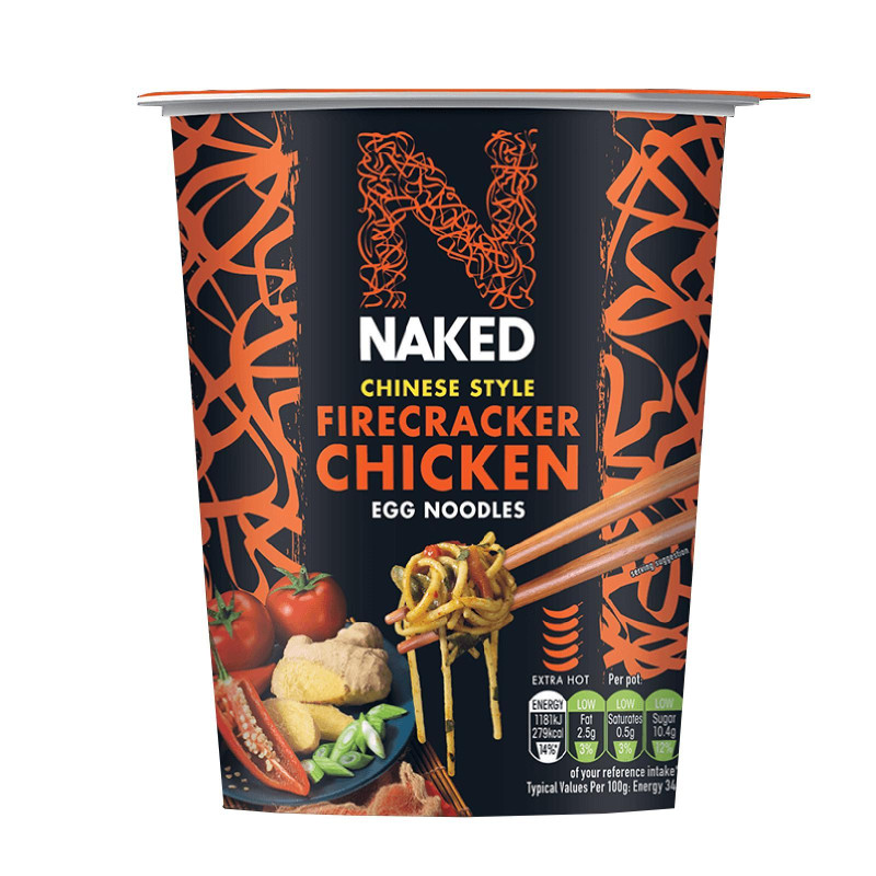 Noodles - Naked - Chinese Style - Firecracker Chicken - Pollo - Noodles all'Uovo - 78g