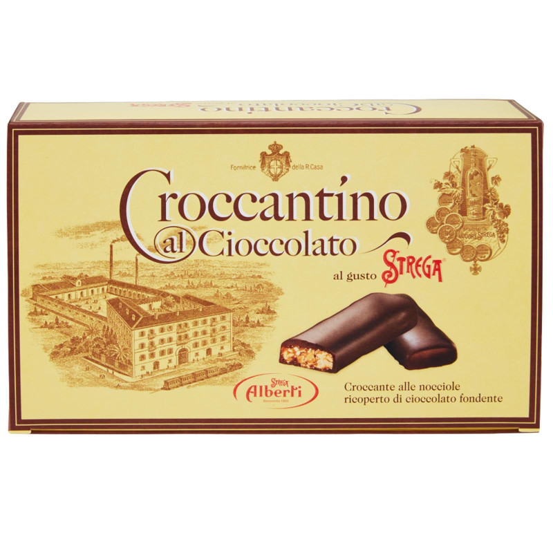 Croccantino al Ciccolato Fondente Gusto Strega Alberti Strega Nocciole - 300 gr