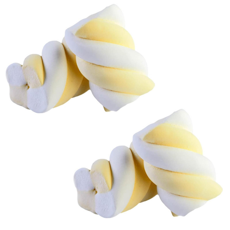 Marshmallow Bulgari - Estruso Treccia - Bianco e Giallo - 1 Kg