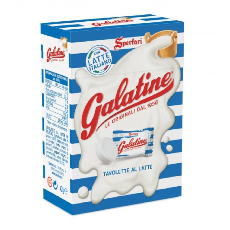 Caramelle Sperlari - Galatine al Latte - 12 Astucci da 42 g