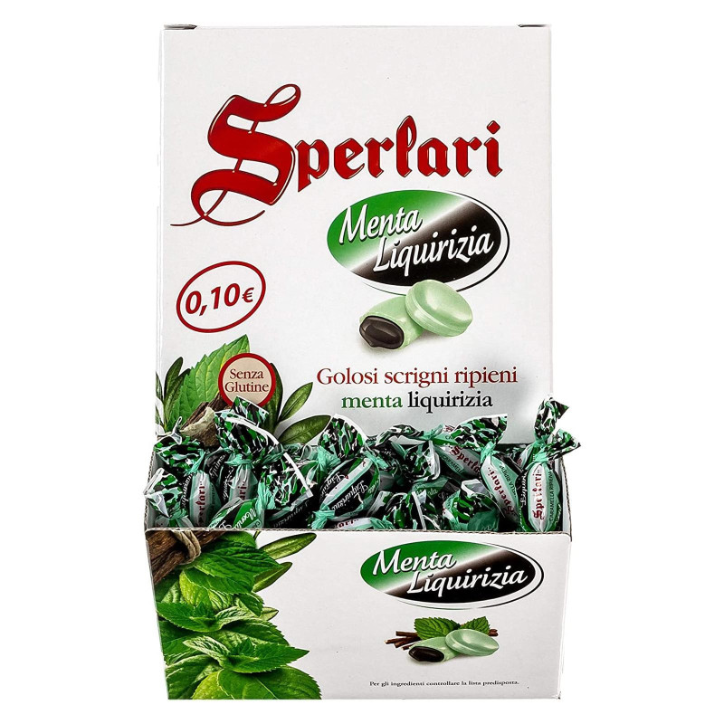 Caramelle Sperlari - Menta Liquirizia - Espositore Marsupio da 740 g