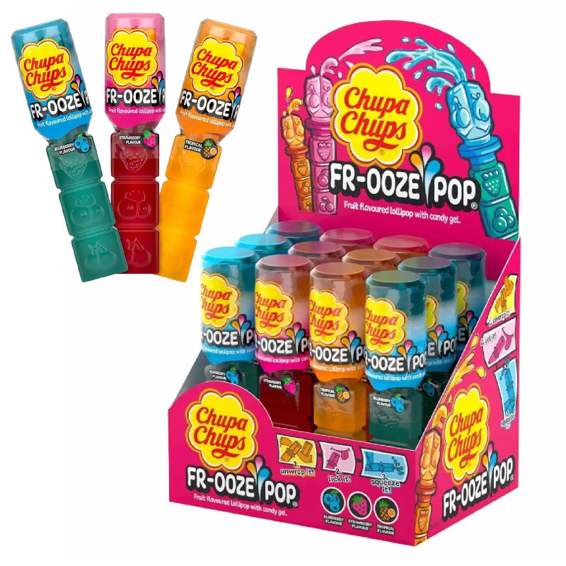 Caramella Dura Chupa Chups - Lecca Lecca - Fr-Ooze Pop - 12 x 26g