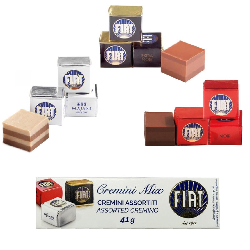 Cioccolatini Majani - Cremini Mix - FIAT - 4 Cremini Assortiti - 8 x 41 g 