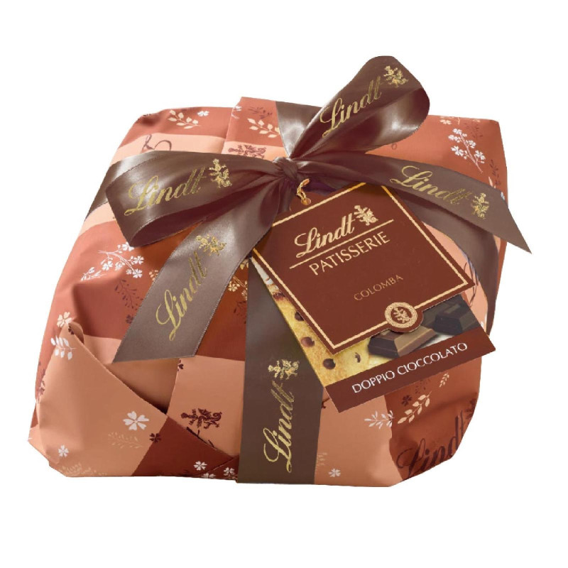 Colomba Lindt - Doppio Cioccolato - Latte e Fondente - Incartata a Mano - 1 Kg