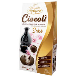 Dragees Crispo - Ciocoli' - Al Gusto di Sake' Ricoperti di Cioccolato Fondente - 100 g