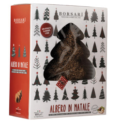 Albero di Natale - Borsari - Base Pandorata Crema Gianduia Ricoperto Nocciole - 800 g