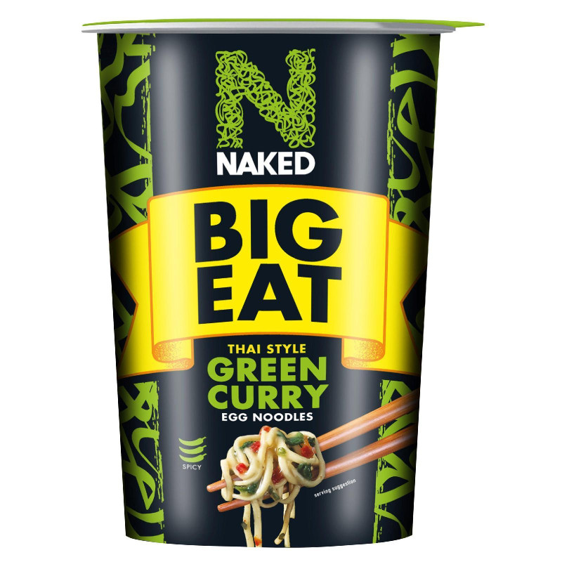 Noodles - Naked - Big Eat - Thai Style - Green Curry - Piccante - Noodles all'Uovo - 104g