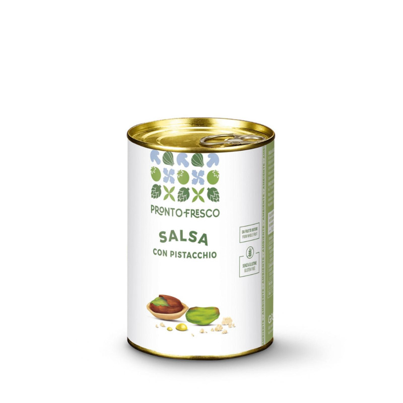 Salsa con Pistacchio - Greci - Pistacchio 57% - Pronto Fresco - Latta da 400 g