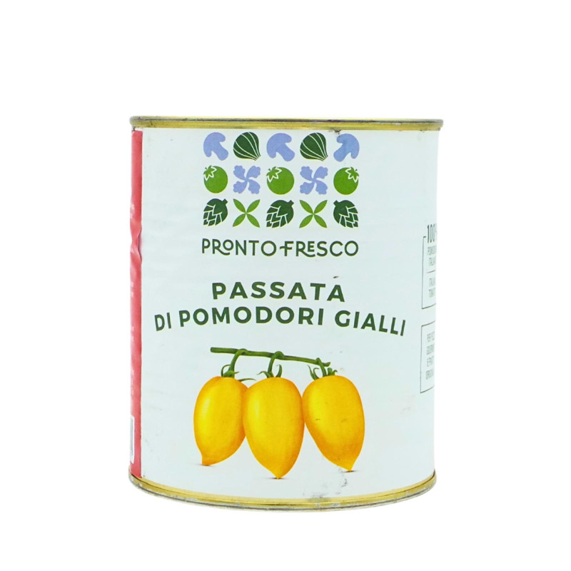 Passata di Pomodori Gialli - 100% Italiano - Greci - Pronto Fresco - Latta da 800 g