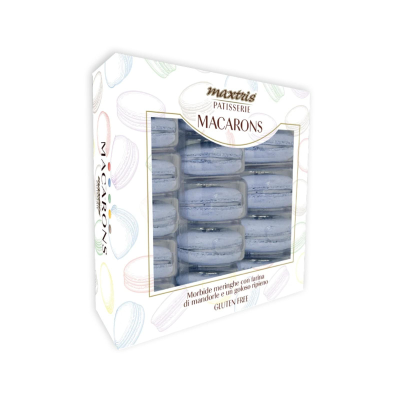 Macarons Maxtris - Patisserie - Gusto Vaniglia - Celeste - 15 pz - 210 g