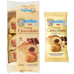 Merendine Food Service - Mulino Bianco - Cornetti Cioccolato - 6 Pz - 300 gr