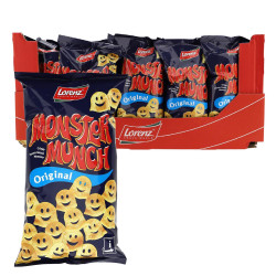 Busta Patatine Snack - Lorenz - Monster Munch Original - Fantasmini - 25 Buste da 75 g