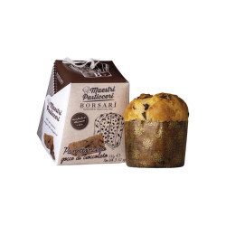 Mini Panettone - Borsari - Panettoncino con Gocce di Cioccolato - Astucciato - 48 x 100 g