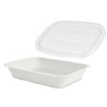 Vaschetta Compostabile Bagasse + Coperchio Vaschetta in Pet - 17 cm - 125 + 125 Pz