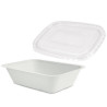 Vaschetta Compostabile Bagasse + Coperchio in Pet - 22 cm - 125 + 125 Pz