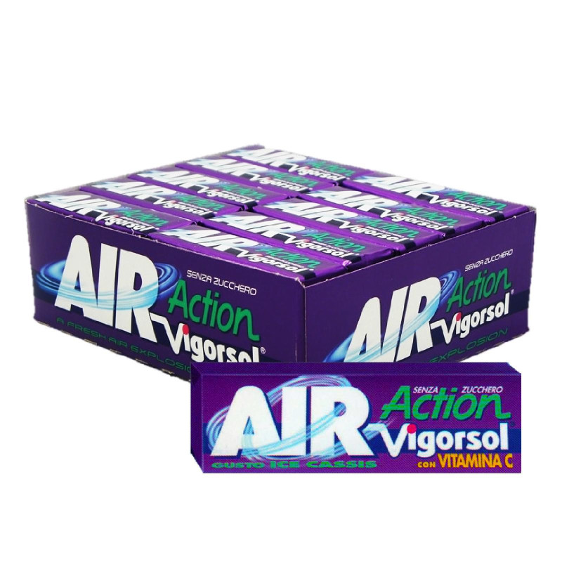 Gomme Da Masticare- Vigorsol - Air Action - Ice Cassis - 40 Pacchetti