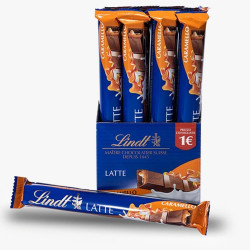 Barretta Cioccolato al Latte Con Caramello - Lindt - Lindor Stick - 24 Pezzi da 39 gr