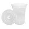 Bicchieri in Plastica Pet + Coperchi in Pet Trasparente - 50 + 50 Pz - 400 ml