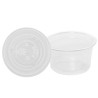 Salsiera in Plastica Pet + Coperchi in Pet Trasparente - 50 + 50 Pz  - 22 ml