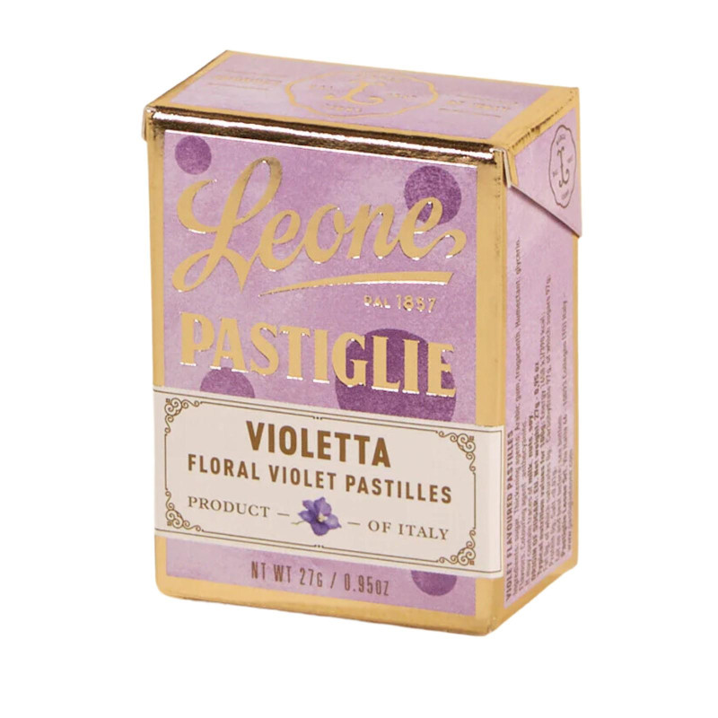 Caramelle Dure - Pastiglie Leone - Gusto Violetta - Espositore - 18 Pacchetti da 30 g