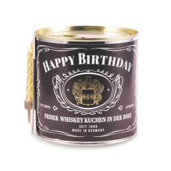 Lattina Wonder - Happy Birthday - Torta al Wisky con Candela - Cake - 150 g