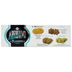 Biscotti Flamigni - Pasticceria Salata - Aperitivo Italiano - Azzurro - Cofanetto da 60 g