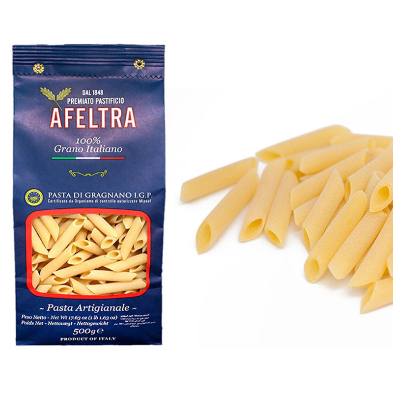 Pasta di Gragnano I.G.P. - Afeltra - Penna Liscia - 500 gr - 100% Grano Italiano