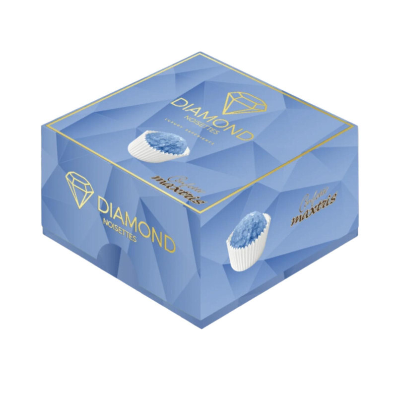 Vassoio Diamond Noisette - Confetti con nocciola Maxtris - Blu Avion - Incartati 500 g 