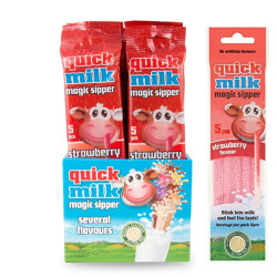 Cannucce alla Fragola - Quick Milk  - 20 Pezzi da 30 g