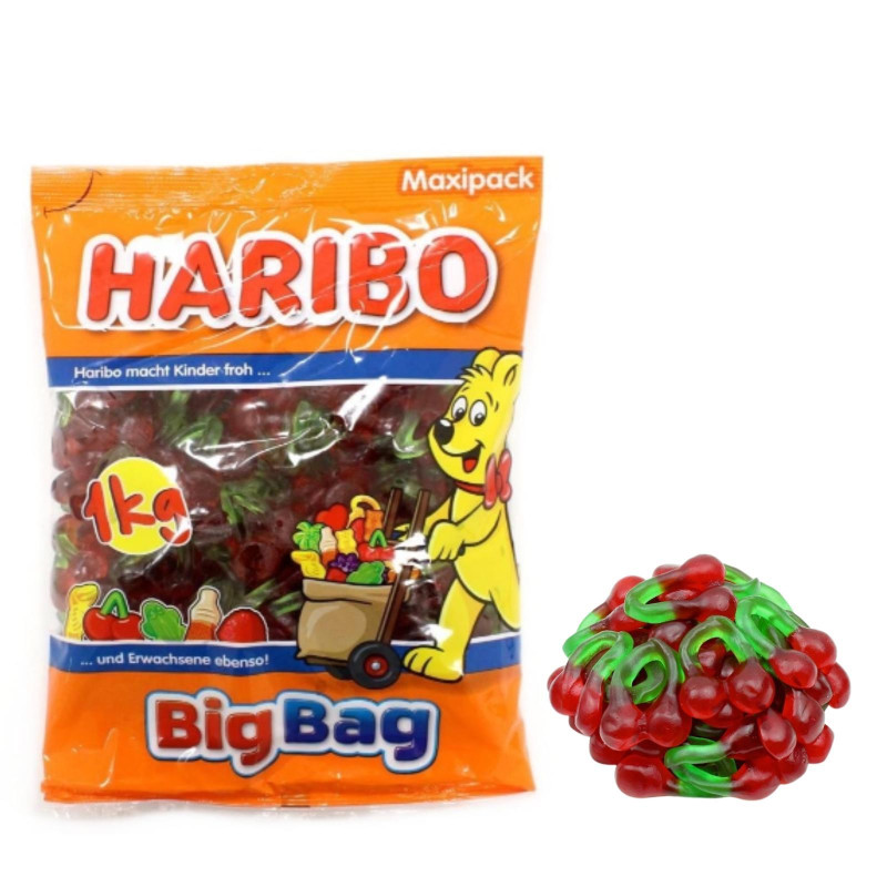 Caramelle Gommose - Haribo - Ciliegie - Gusto Frutta - Busta da 1 Kg