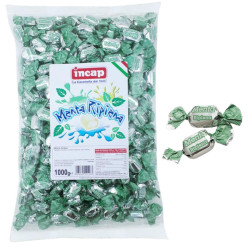 Caramelle Dure Ripiene -  Incap - Menta Ripiena - Busta da 1 Kg