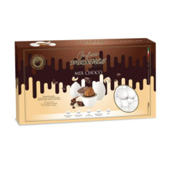 Confetti Maxtris - Ciocomandorla - Mix Choco - Colore Bianco - 1 Kg